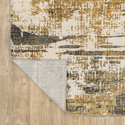 Oriental Weavers Caravan 8020X soft traditional rug featuring textured design in gold/ brown tones