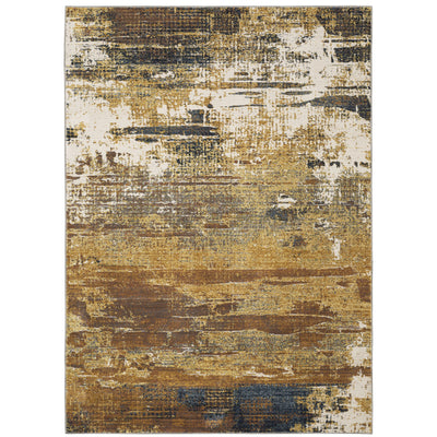 Oriental Weavers Caravan 8020X soft traditional rug featuring textured design in gold/ brown tones