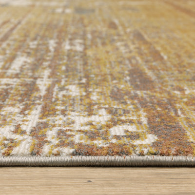 Oriental Weavers Caravan 8020X soft traditional rug featuring textured design in gold/ brown tones