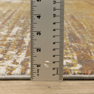 Oriental Weavers Caravan 8020X soft traditional rug featuring textured design in gold/ brown tones