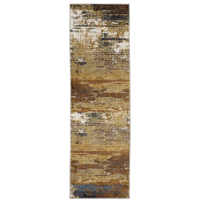Oriental Weavers Caravan 8020X soft traditional rug featuring textured design in gold/ brown tones