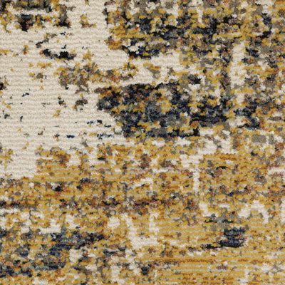 Oriental Weavers Caravan 8020X soft traditional rug featuring textured design in gold/ brown tones