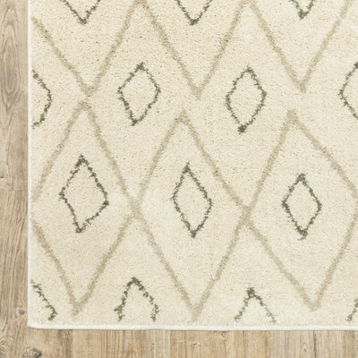 Oriental Weavers Carson 3943G plush traditional rug featuring abstract pattern in ivory/ sand tones