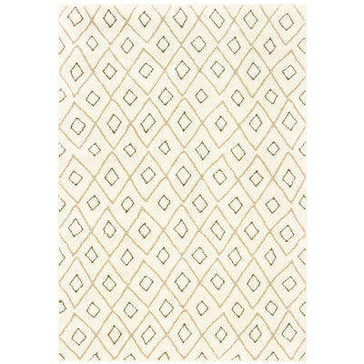 Oriental Weavers Carson 3943G plush traditional rug featuring abstract pattern in ivory/ sand tones