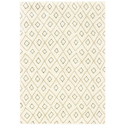 Oriental Weavers Carson 3943G plush traditional rug featuring abstract pattern in ivory/ sand tones