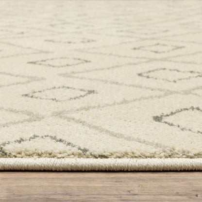 Oriental Weavers Carson 3943G plush traditional rug featuring abstract pattern in ivory/ sand tones