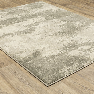 Oriental Weavers Carson 0734D plush modern rug featuring abstract pattern in beige/ grey tones