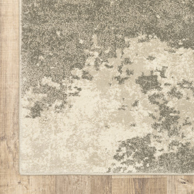 Oriental Weavers Carson 0734D plush modern rug featuring abstract pattern in beige/ grey tones