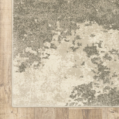 Oriental Weavers Carson 0734D plush modern rug featuring abstract pattern in beige/ grey tones