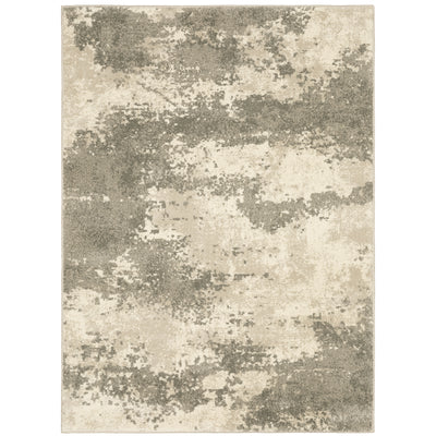 Oriental Weavers Carson 0734D plush modern rug featuring abstract pattern in beige/ grey tones