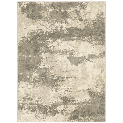 Oriental Weavers Carson 0734D plush modern rug featuring abstract pattern in beige/ grey tones