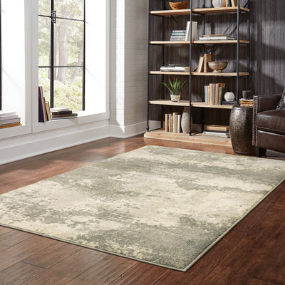 Oriental Weavers Carson 0734D plush modern rug featuring abstract pattern in beige/ grey tones