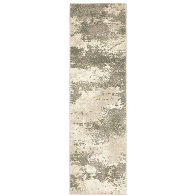 Oriental Weavers Carson 0734D plush modern rug featuring abstract pattern in beige/ grey tones
