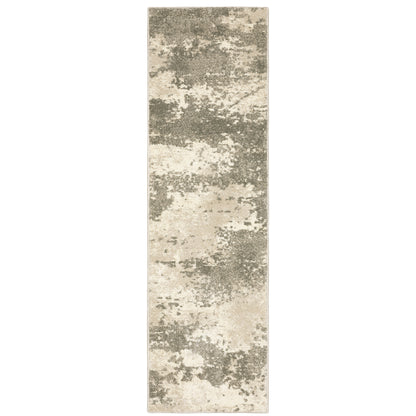Oriental Weavers Carson 0734D plush modern rug featuring abstract pattern in beige/ grey tones