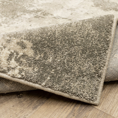 Oriental Weavers Carson 0734D plush modern rug featuring abstract pattern in beige/ grey tones
