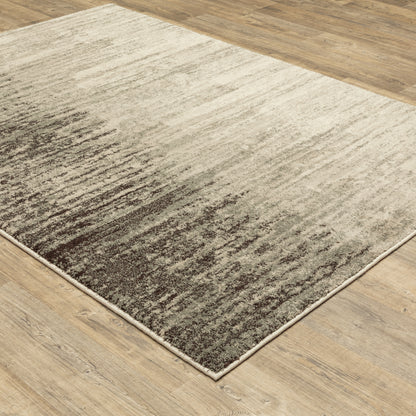 Oriental Weavers Carson 0735A plush modern rug featuring abstract pattern in beige/ grey tones