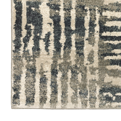 Oriental Weavers Carson 0745C plush modern rug featuring abstract pattern in blue/ beige tones