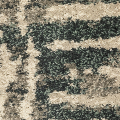 Oriental Weavers Carson 0745C plush modern rug featuring abstract pattern in blue/ beige tones