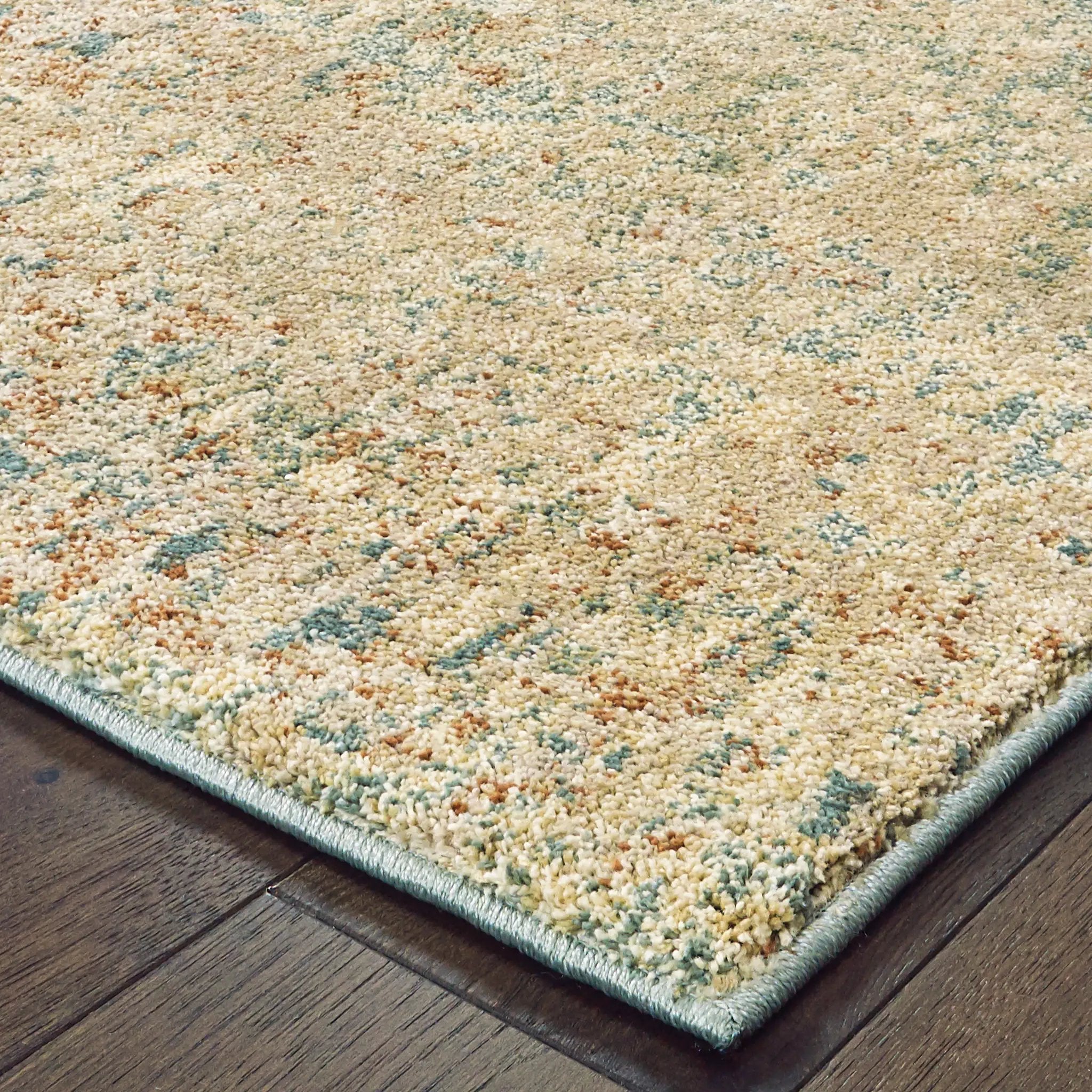 Carson 9654B Blue/ Orange Area Rug by Oriental Weavers
