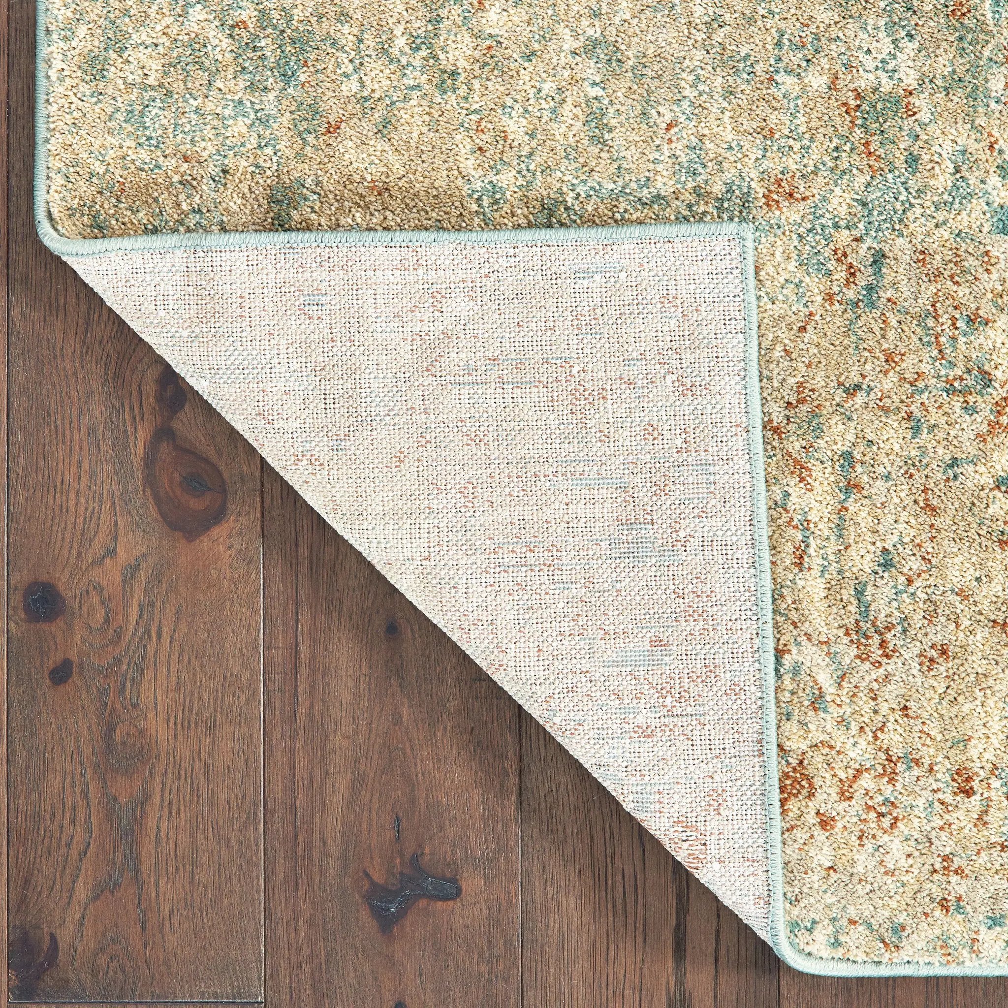 Carson 9654B Blue/ Orange Area Rug by Oriental Weavers
