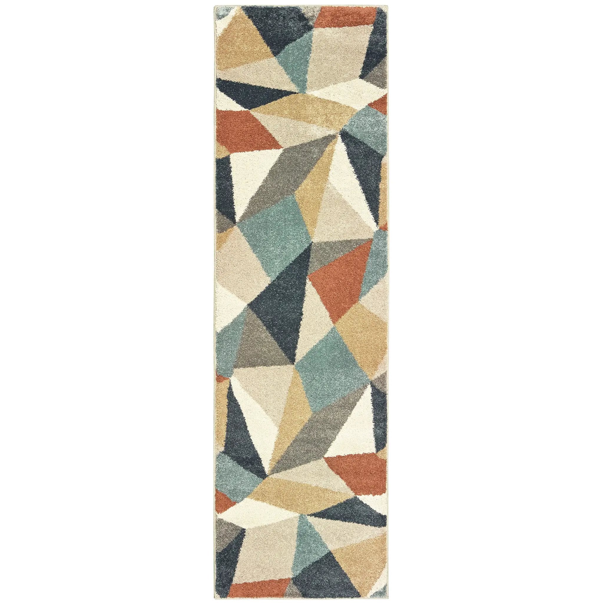 Carson 9659B Blue/ Orange Area Rug by Oriental Weavers