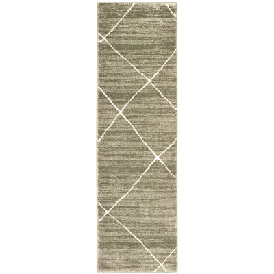 Oriental Weavers Carson 9661A plush modern rug featuring abstract pattern in grey/ ivory tones