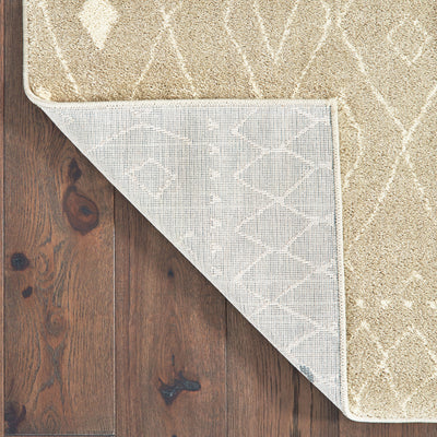 Oriental Weavers Carson 9665B plush modern rug featuring abstract pattern in sand/ ivory tones