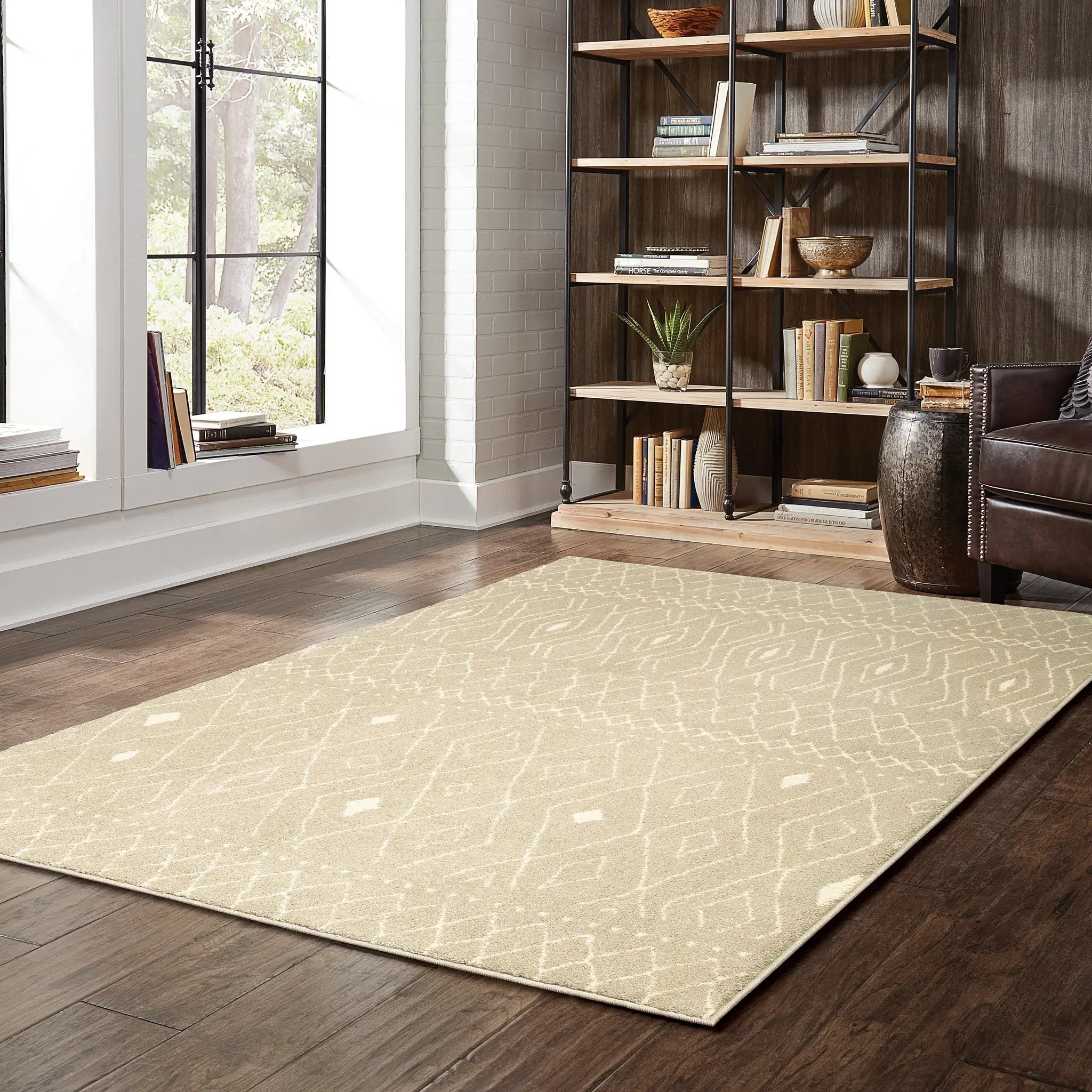 Carson 9665B Sand/ Ivory Area Rug by Oriental Weavers
