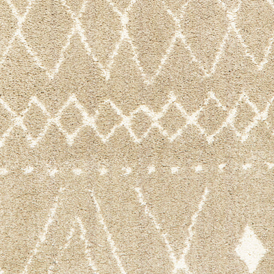 Oriental Weavers Carson 9665B plush modern rug featuring abstract pattern in sand/ ivory tones