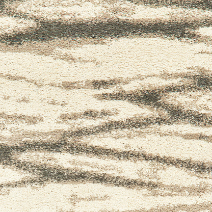 Oriental Weavers Carson 9671C plush modern rug featuring abstract pattern in ivory/ sand tones
