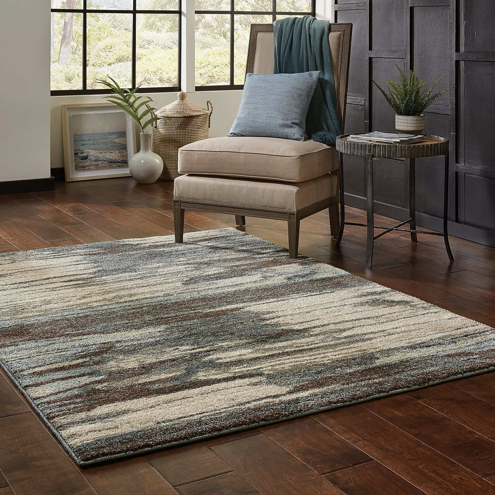 Carson 9675A Blue/ Brown Area Rug by Oriental Weavers