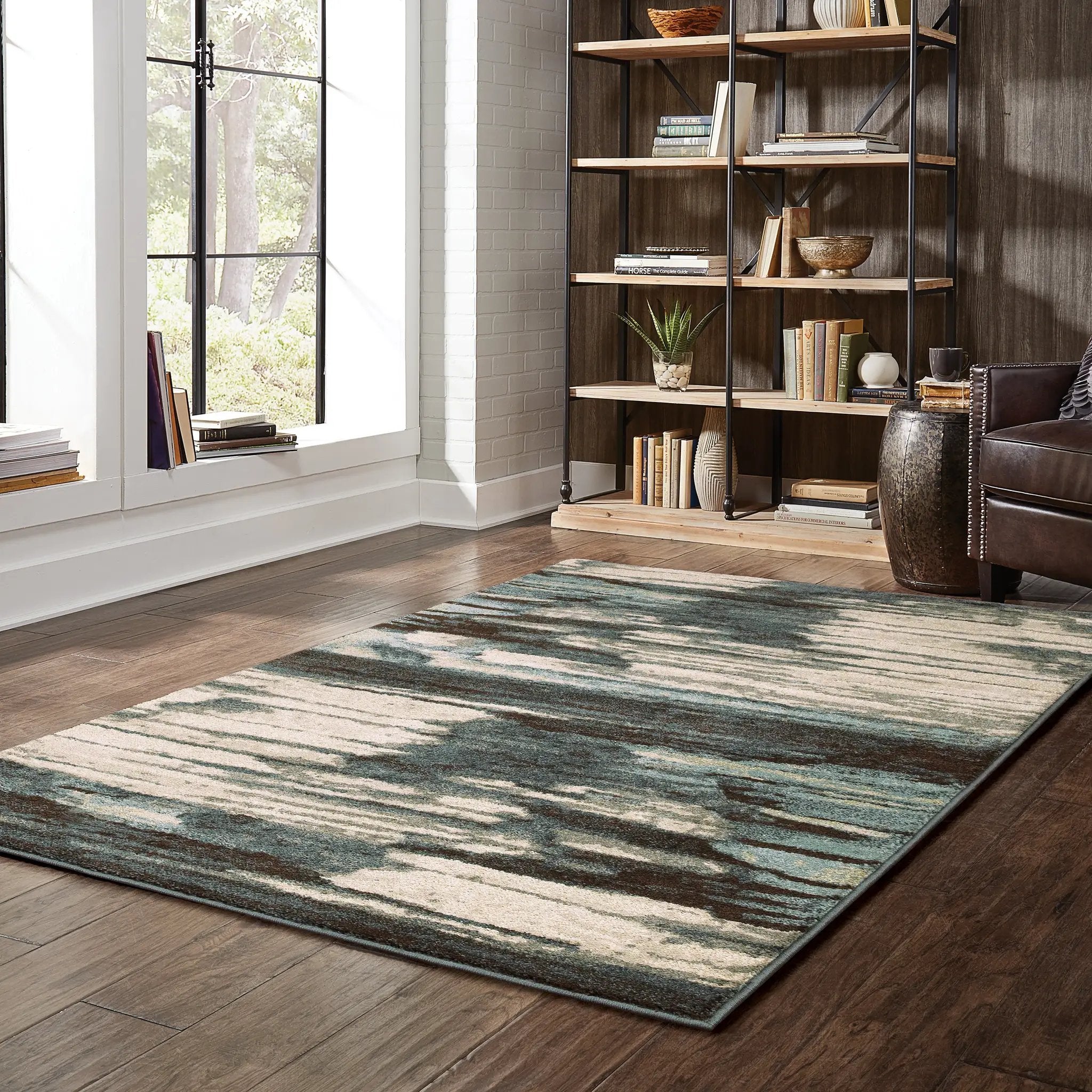 Carson 9675A Blue/ Brown Area Rug by Oriental Weavers
