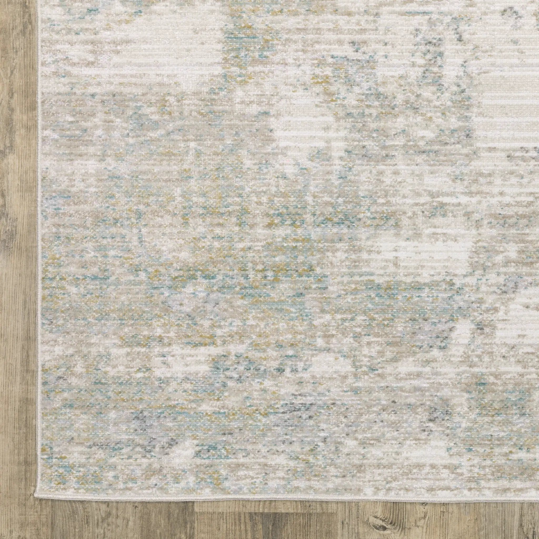 Cavett CAV01 Ivory/ Teal Area Rug by Oriental Weavers
