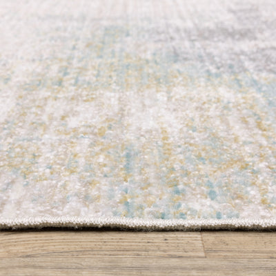 Oriental Weavers Cavett CAV01 soft transitional rug featuring decorative pattern in ivory/ teal tones