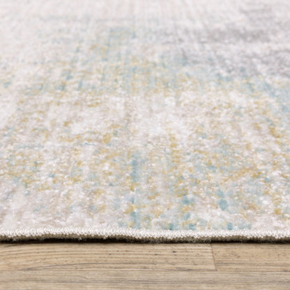 Oriental Weavers Cavett CAV01 soft transitional rug featuring decorative pattern in ivory/ teal tones