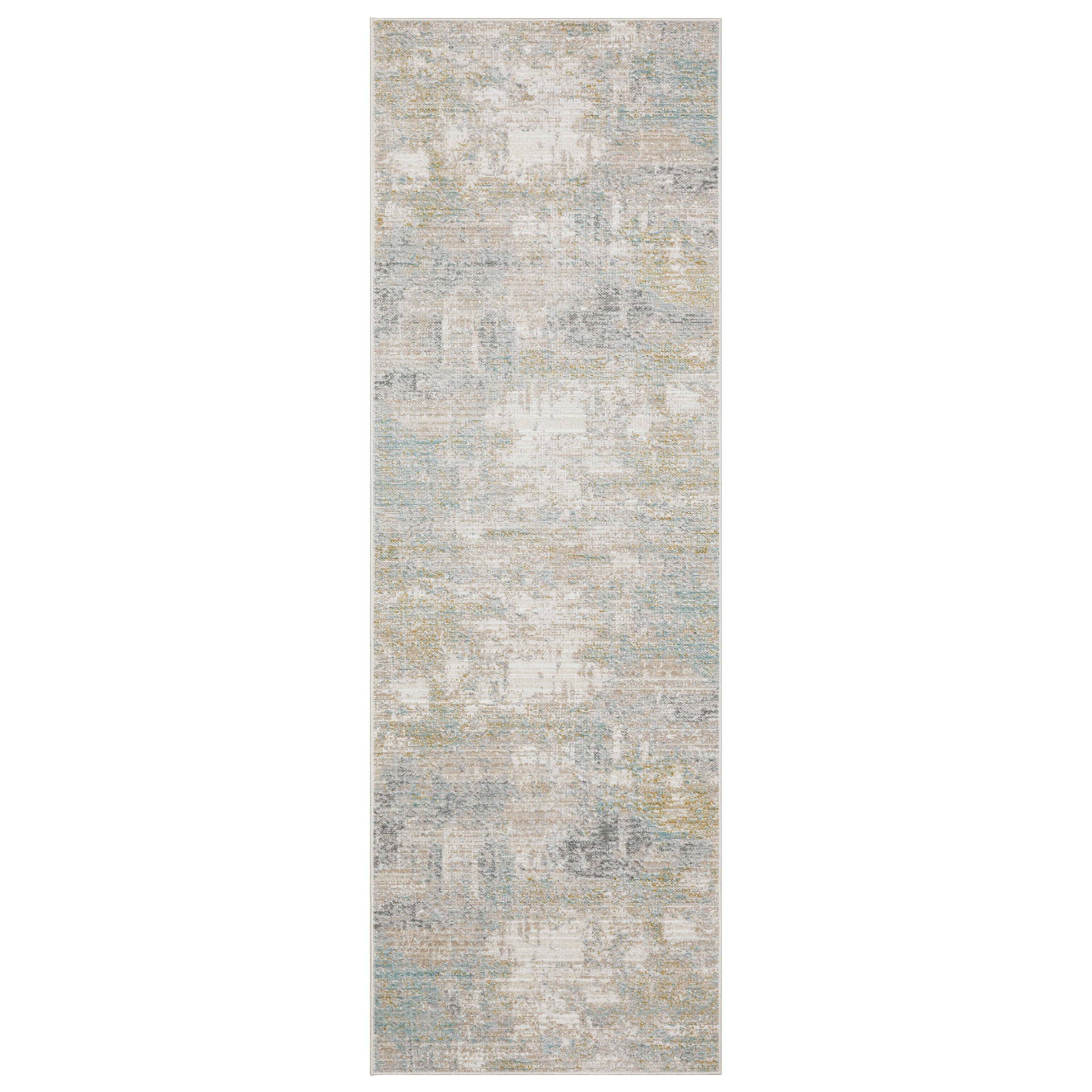 Oriental Weavers Cavett CAV01 soft transitional rug featuring decorative pattern in ivory/ teal tones