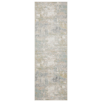 Oriental Weavers Cavett CAV01 soft transitional rug featuring decorative pattern in ivory/ teal tones