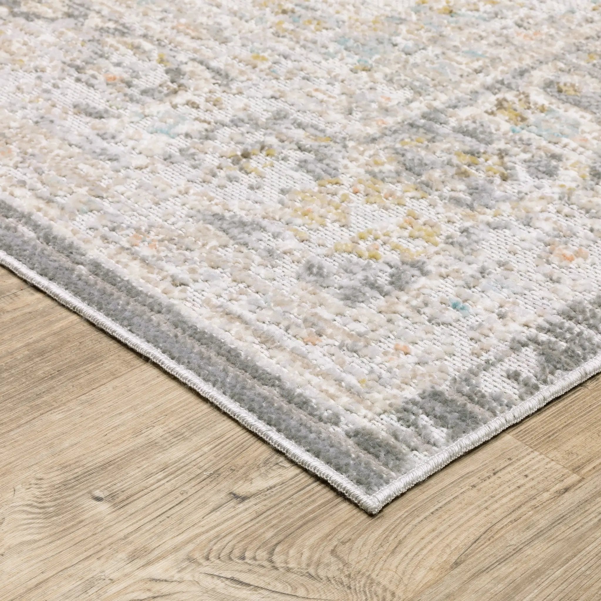 Cavett CAV02 Grey/ Orange Area Rug by Oriental Weavers