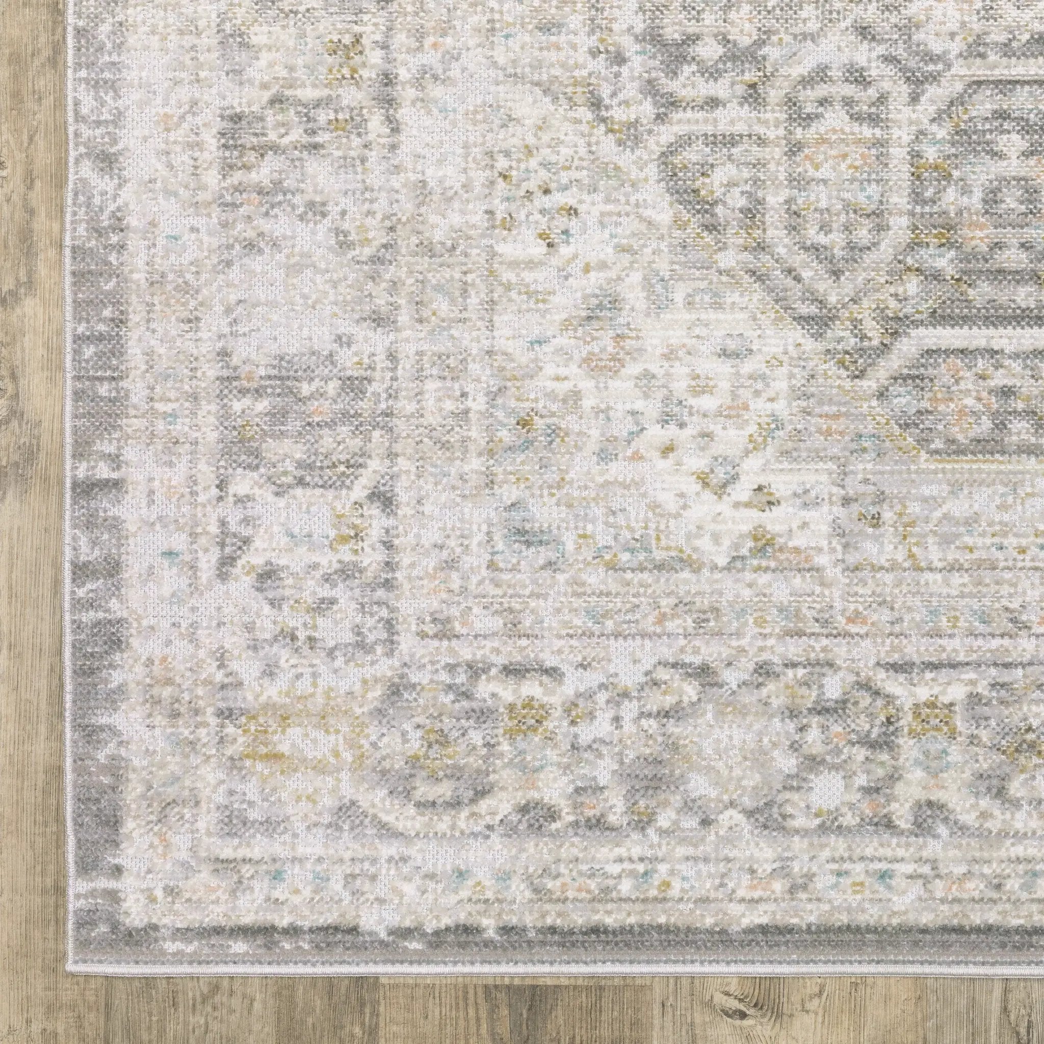 Cavett CAV02 Grey/ Orange Area Rug by Oriental Weavers
