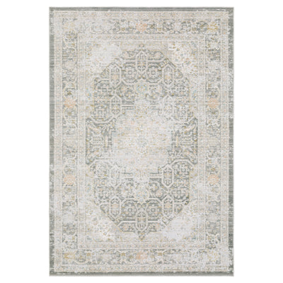 Oriental Weavers Cavett CAV02 soft transitional rug featuring decorative pattern in grey/ orange tones