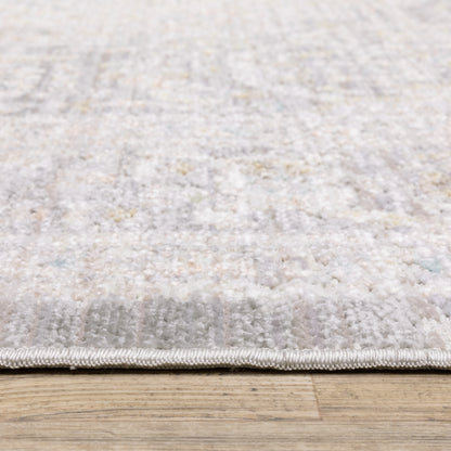 Oriental Weavers Cavett CAV02 soft transitional rug featuring decorative pattern in grey/ orange tones