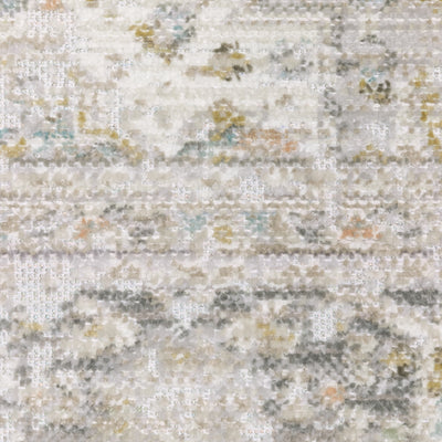 Oriental Weavers Cavett CAV02 soft transitional rug featuring decorative pattern in grey/ orange tones