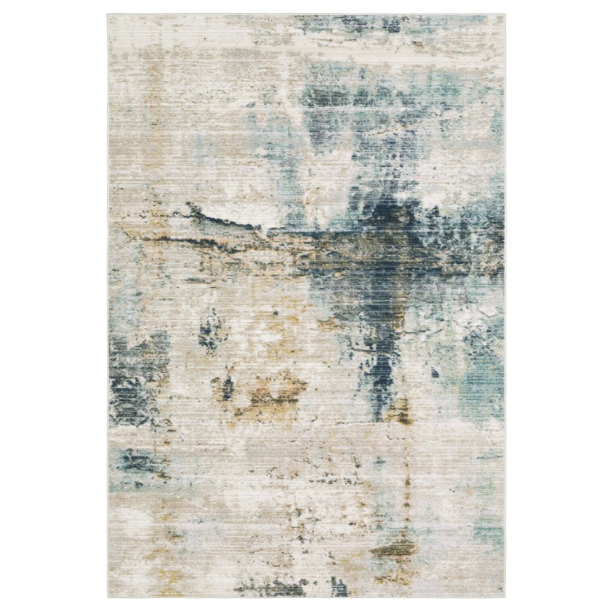 Cavett CAV03 Ivory/ Blue Area Rug by Oriental Weavers