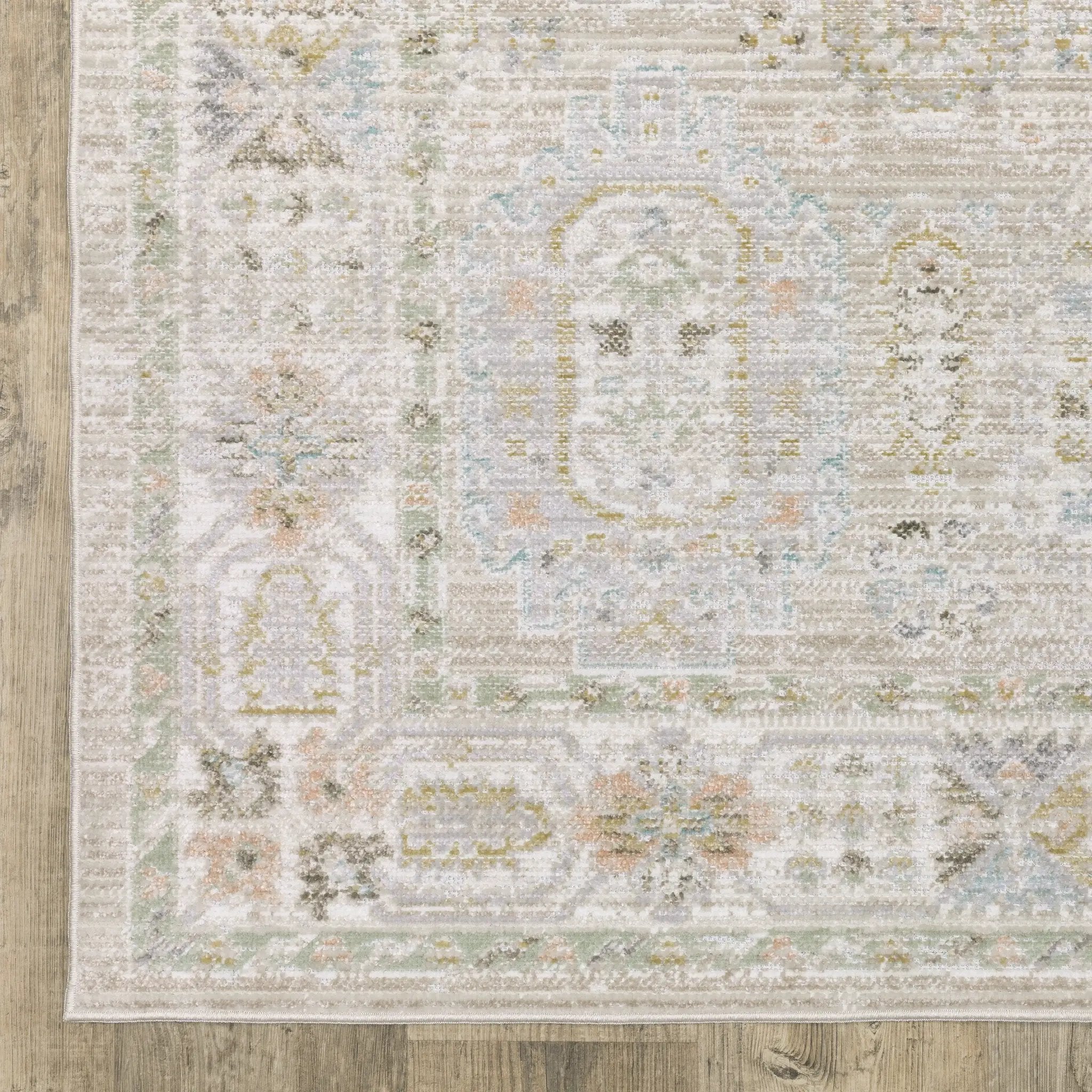 Cavett CAV04 Beige/ Blue Area Rug by Oriental Weavers