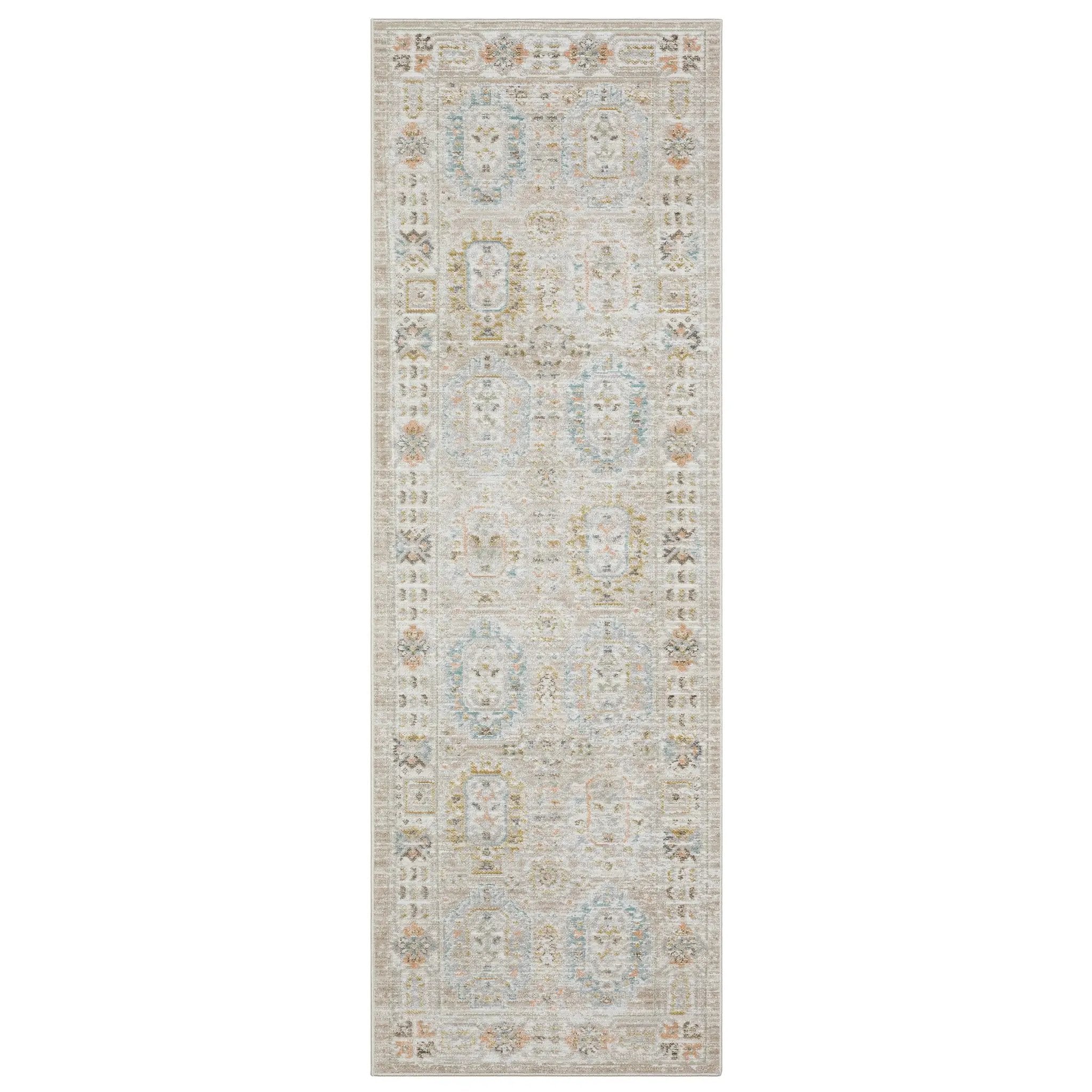 Cavett CAV04 Beige/ Blue Area Rug by Oriental Weavers