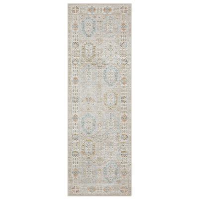 Oriental Weavers Cavett CAV04 soft transitional rug featuring decorative pattern in beige/ blue tones