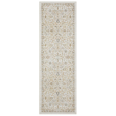 Oriental Weavers Cavett CAV05 soft transitional rug featuring decorative pattern in ivory/ gold tones