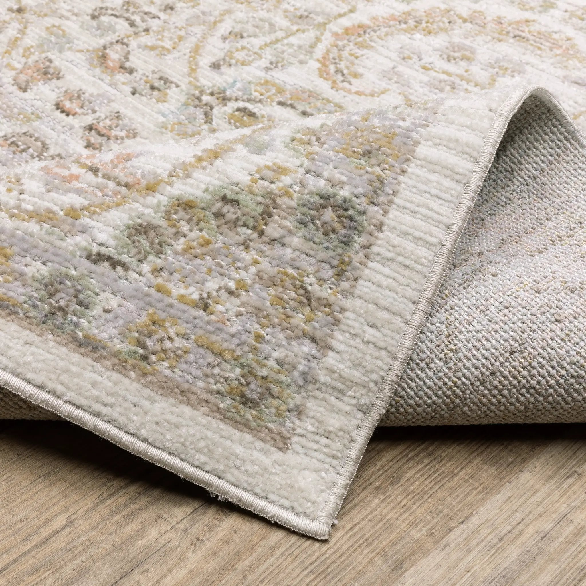 Cavett CAV05 Ivory/ Gold Area Rug by Oriental Weavers