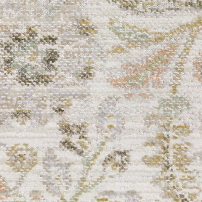 Oriental Weavers Cavett CAV05 soft transitional rug featuring decorative pattern in ivory/ gold tones
