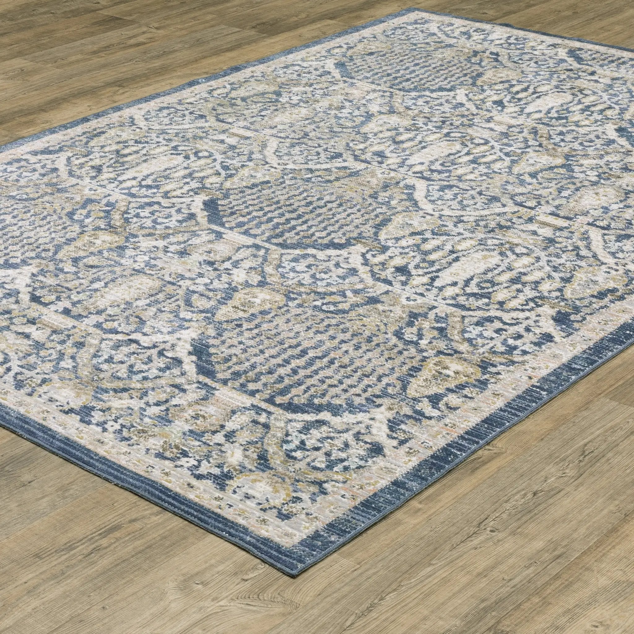 Cavett CAV06 Navy/ Gold Area Rug by Oriental Weavers